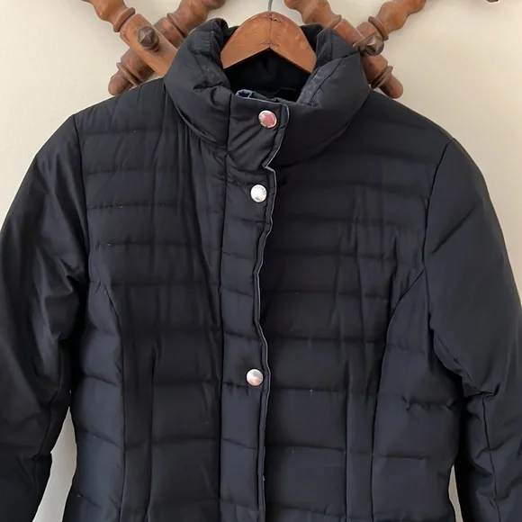 Lands’End Black Down Maxi Coat Sz XS - Picture 3 of 14